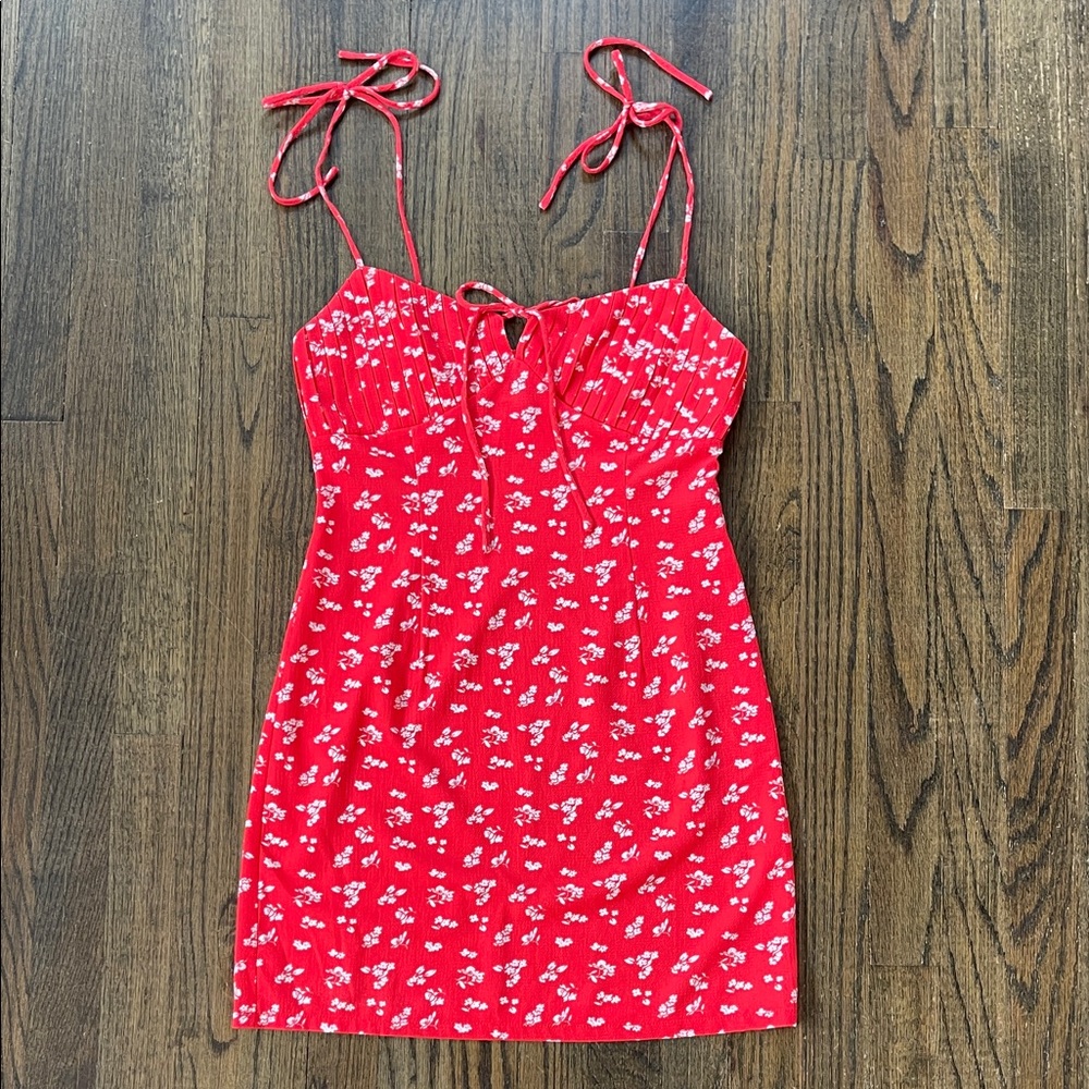 Princess Polly Red Floral Mini Dress